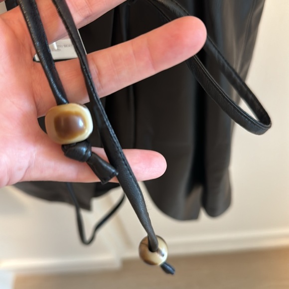 NWT Nanushka black faux leather wrap mini skirt small Revolve FWRD sold out! - Picture 5 of 5